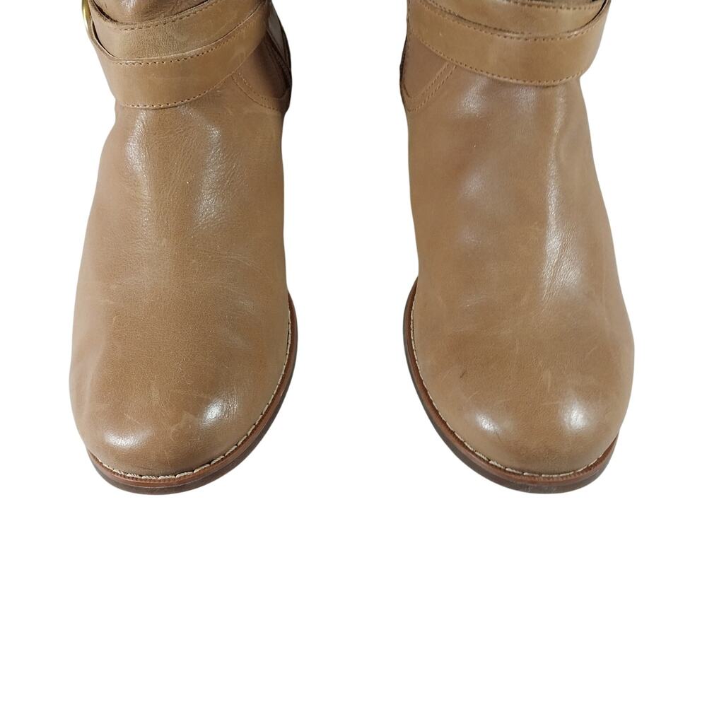 NWOT- FLAWED! SPERRY TOPSIDER! FAWN BEIGE/TAN GENUINE LEATHER BOOTS! SZ 9.5M - Picture 5 of 13